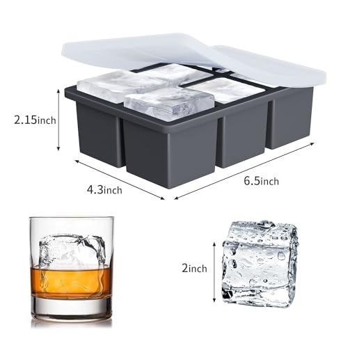 luxury Large Ice Cube Tray for Whiskey: FDDBI Silicone Ice