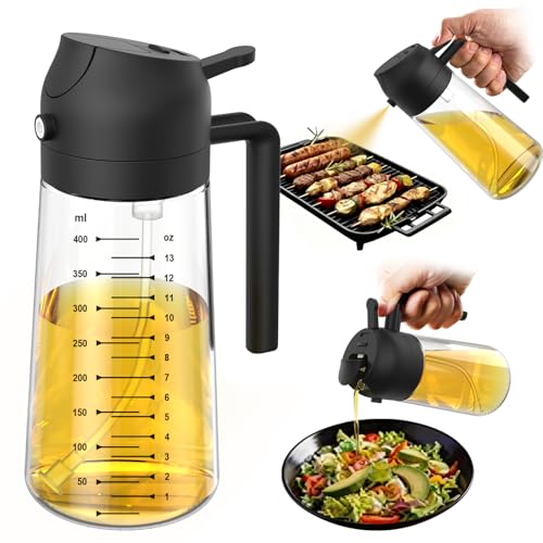 TrendPlain 16oz/470ml Glass Olive Oil Sprayer for Cooking – for Daily Use