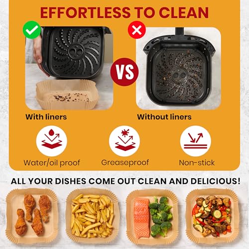 Modern Air Fryer Paper Liners, 125Pcs Air Fryer Essentials