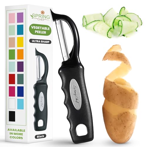 Smart Home Spring Chef top-tier Swivel Vegetable Peeler, Soft Grip Collection